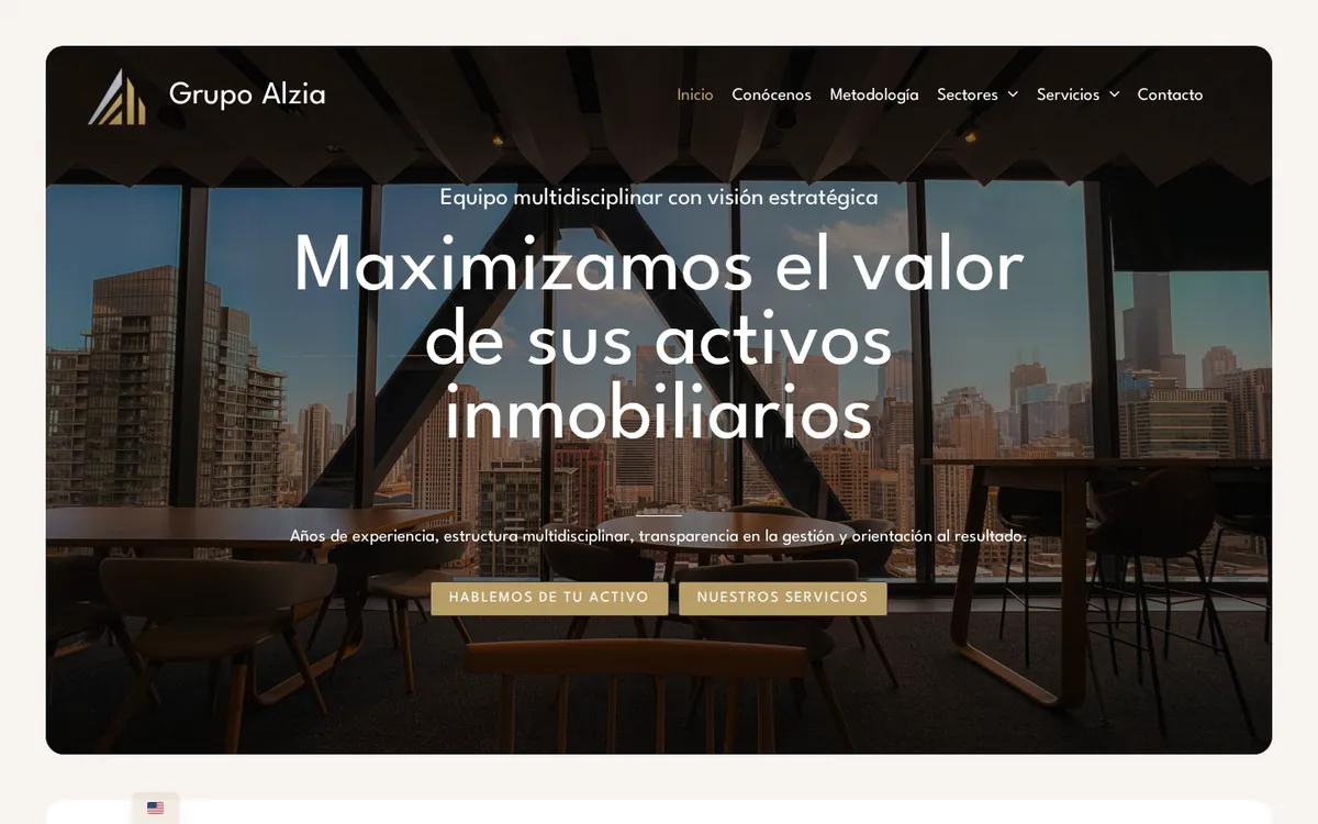 Página de inicio de Grupo Alzia