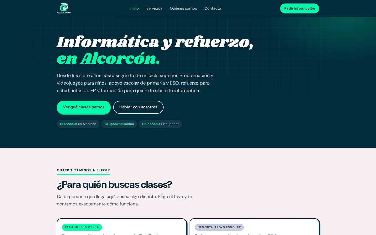 Página de inicio de Diccardi Digital